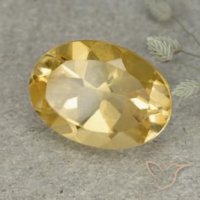 9,17 ctw natürlicher Mittelgold Citrin, Oval, VVS-VS