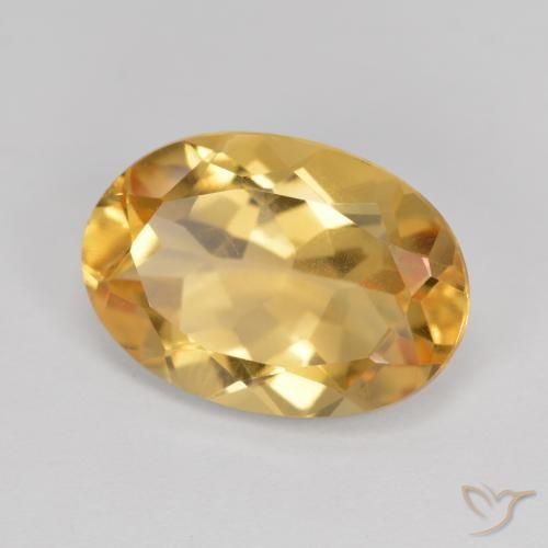 9,17 ctw natürlicher Orange-Gold Citrin, Oval, VVS-VS