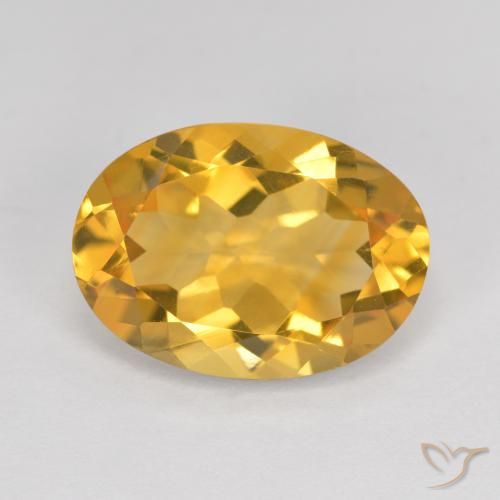 5.14ct Natürlicher Dunkelgolden Citrin, Oval, VVS-VS