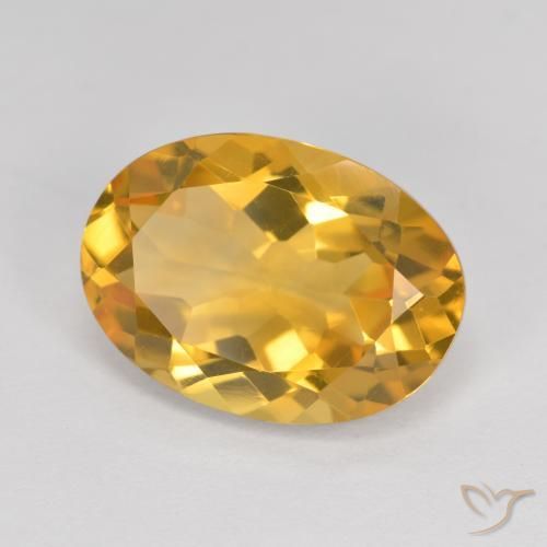 9,17 ctw natürlicher Dunkelgolden Citrin, Oval, VVS-VS