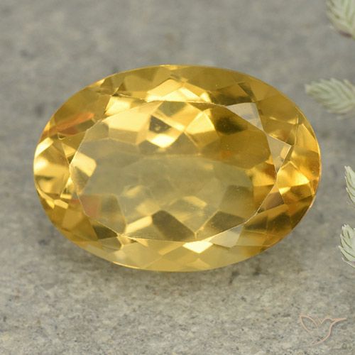 5.71ct Natürlicher gold-orange Citrin, Oval, VVS-VS