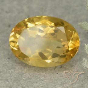9,17 ctw natürlicher gold-orange Citrin, Oval, VVS-VS