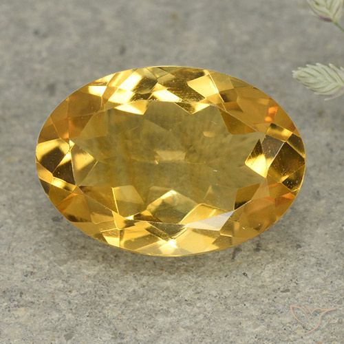 4.32ct Natürlicher Mittel-Dunkelgold Citrin, Oval, VVS-VS