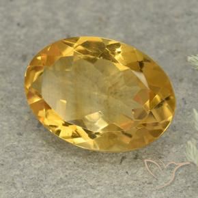 9,17 ctw natürlicher Mittel-Dunkelgold Citrin, Oval, VVS-VS
