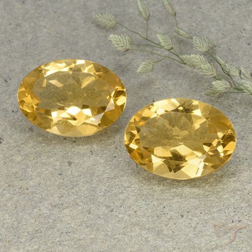 9.19ctw Natürlicher gold-orange Citrin, Oval, VVS-VS