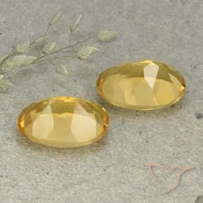 11.52 ct natürliche gold-orange Citrin-Edelsteine, Oval, VVS-VS