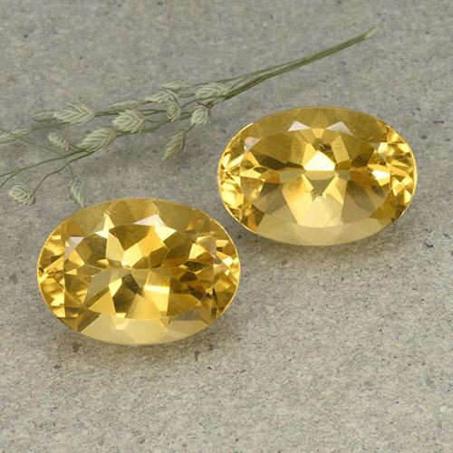 12.15 ct natürliche Mittelgold Citrin-Edelsteine, Oval Schliff, VVS-VS
