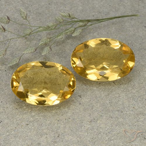 8.36ctw Natürlicher gold-orange Citrin, Oval, VVS-VS