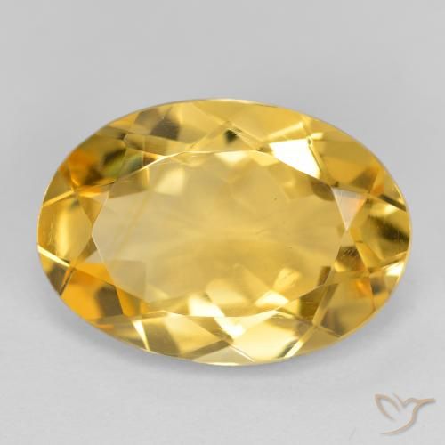4.76ct Natürlicher Mittelgold Citrin, Oval, VVS-VS