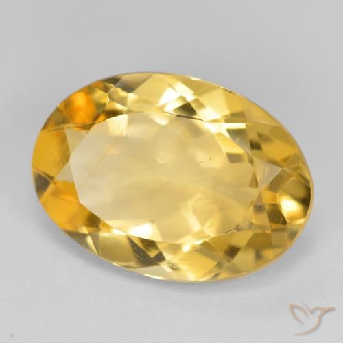 9,17 ctw natürlicher Mittelgold Citrin, Oval, VVS-VS