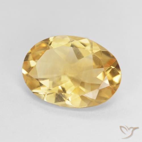 9,17 ctw natürlicher Medium Light-Golden Citrin, Oval, VVS-VS