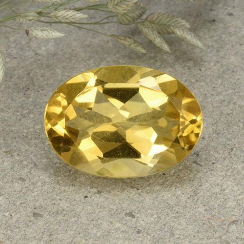 5.10ct Natürlicher gold-orange Citrin, Oval, VVS-VS