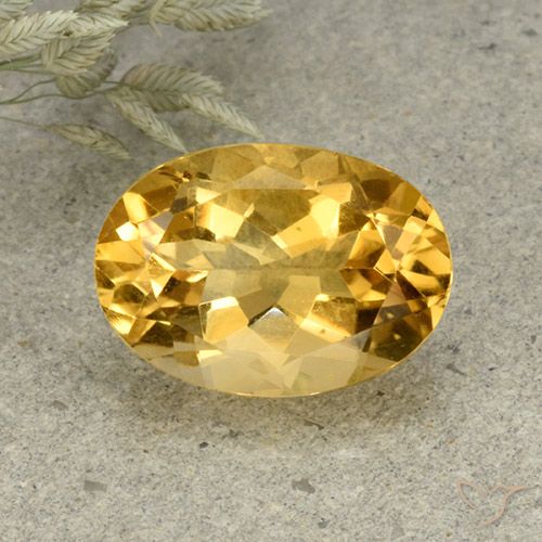 5.60ct Natürlicher gold-orange Citrin, Oval, VVS-VS