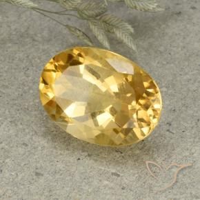 9,17 ctw natürlicher gold-orange Citrin, Oval, VVS-VS