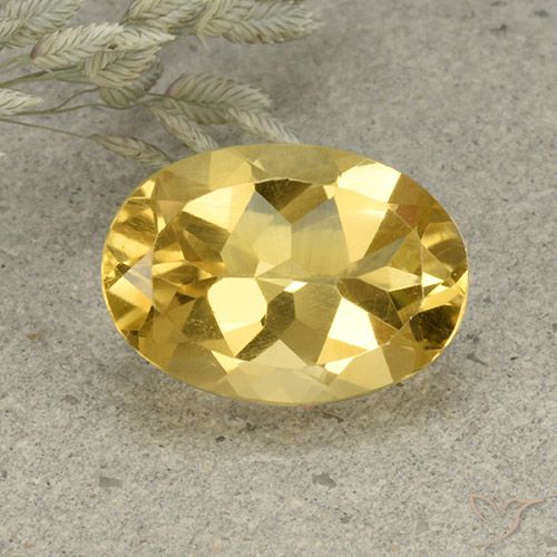 5.07ct Natürlicher gold-orange Citrin, Oval, VVS-VS