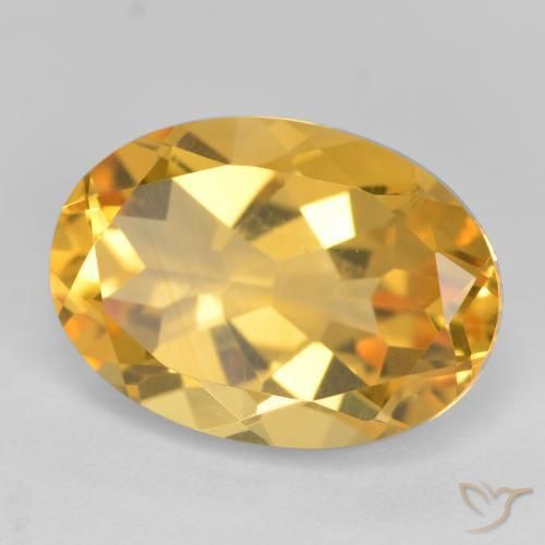 9,17 ctw natürlicher Mittel-Dunkelgold Citrin, Oval, VVS-VS