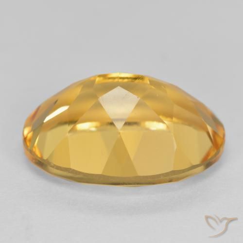 9,17 ctw natürlicher Mittel-Dunkelgold Citrin, Oval, VVS-VS