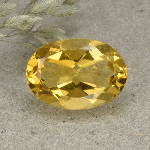 5.43ct Natürlicher gold-orange Citrin, Oval, VVS-VS