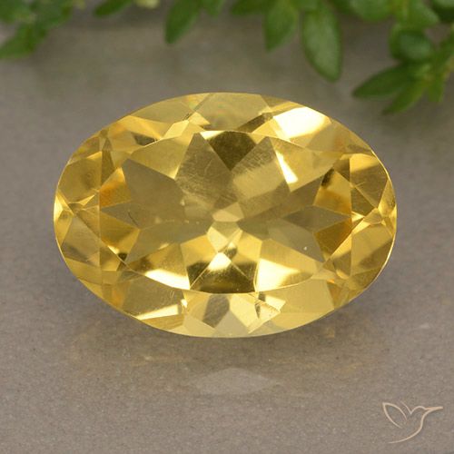 5.65ct Natürlicher Mittelgold Citrin, Oval, VVS-VS