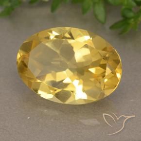 9,17 ctw natürlicher Mittelgold Citrin, Oval, VVS-VS