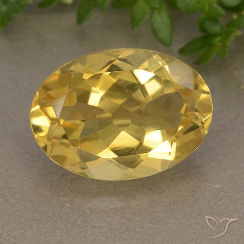 5.35ct Natürlicher Mittelgold Citrin, Oval, VVS-VS