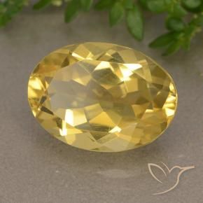 9,17 ctw natürlicher Mittelgold Citrin, Oval, VVS-VS