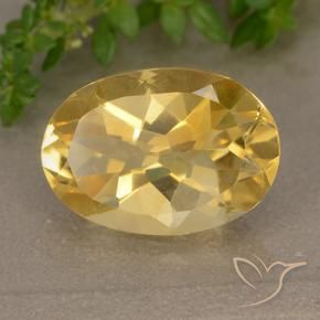 9,17 ctw natürlicher Mittelgold Citrin, Oval, VVS-VS
