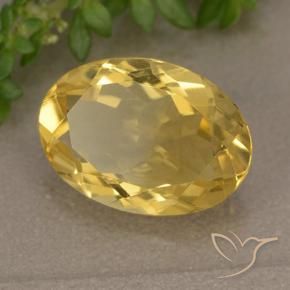 9,17 ctw natürlicher gold-orange Citrin, Oval, VVS-VS