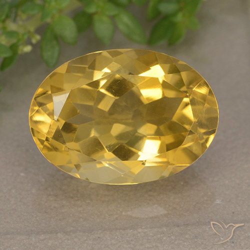 5.95ct Natürlicher Mittelgold Citrin, Oval, VVS-VS