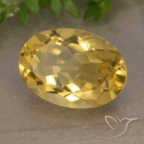 9,17 ctw natürlicher Mittelgold Citrin, Oval, VVS-VS