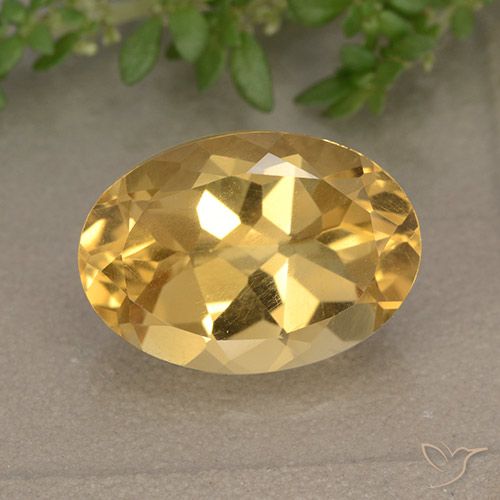 5.78ct Natürlicher Tiefes Goldorange Citrin, Oval, VVS-VS