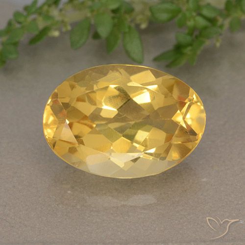 5.38ct Natürlicher Tiefes Goldorange Citrin, Oval, VVS-VS, Photo A