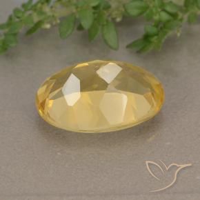 9,17 ctw natürlicher Tiefes Goldorange Citrin, Oval, VVS-VS