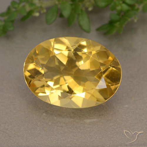 4.87ct Natürlicher Mittelgold Citrin, Oval, VVS-VS