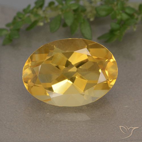 5.74ct Natürlicher gold-orange Citrin, Oval, VVS-VS