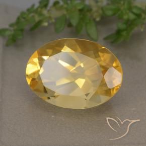 9,17 ctw natürlicher gold-orange Citrin, Oval, VVS-VS