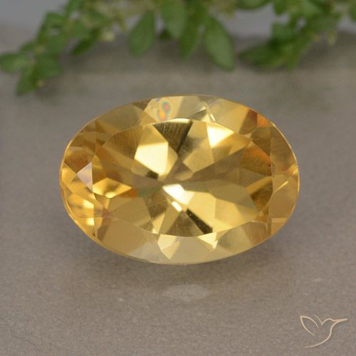 5.64ct Natürlicher Tiefes Goldorange Citrin, Oval, VVS-VS