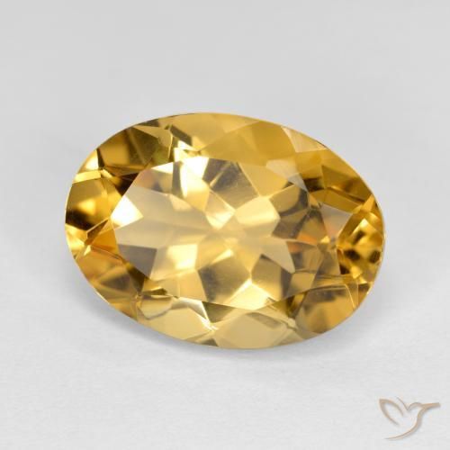 5.47ct Natürlicher Golden Citrin, Oval, VVS-VS