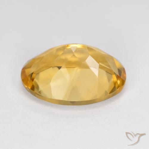 9,17 ctw natürlicher Golden Citrin, Oval, VVS-VS