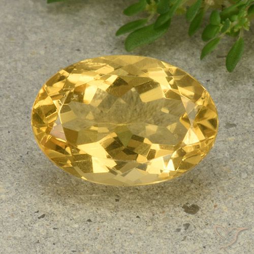 5.93ct Natürlicher Mittelgold Citrin, Oval, VVS-VS
