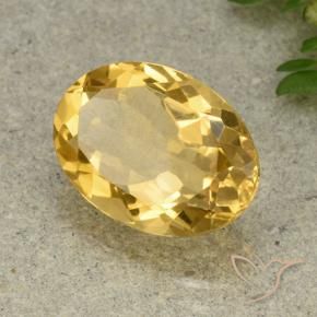 9,17 ctw natürlicher Mittelgold Citrin, Oval, VVS-VS