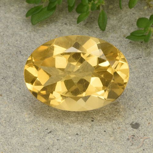 5.22ct Natürlicher Mittelgold Citrin, Oval, VVS-VS