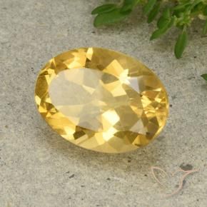 9,17 ctw natürlicher Mittelgold Citrin, Oval, VVS-VS