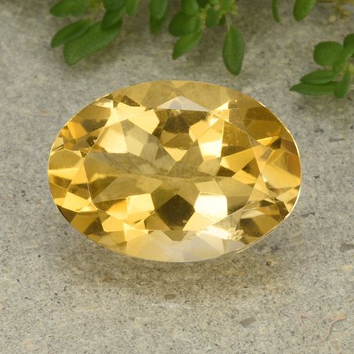 5.33ct Natürlicher Mittelhelles Gold Citrin, Oval, VVS-VS