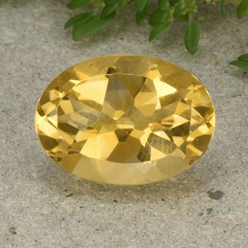 5.41ct Natürlicher gold-orange Citrin, Oval, VVS-VS