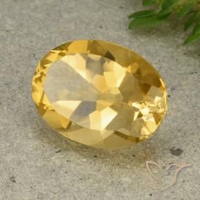 9,17 ctw natürlicher gold-orange Citrin, Oval, VVS-VS