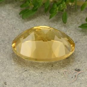 9,17 ctw natürlicher gold-orange Citrin, Oval, VVS-VS