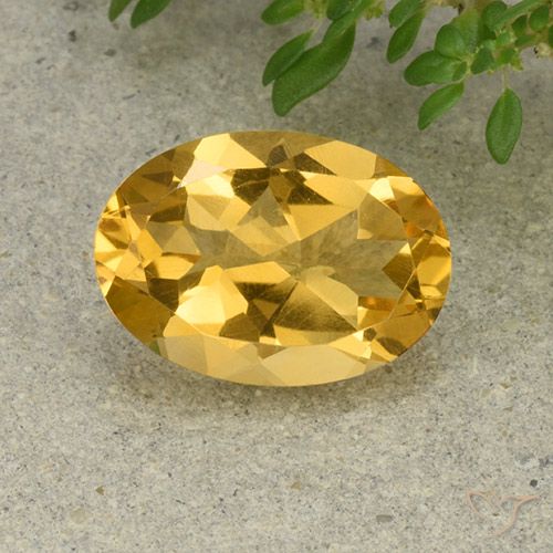 4.76ct Natürlicher Mittelhelles Gold Citrin, Oval, VVS-VS