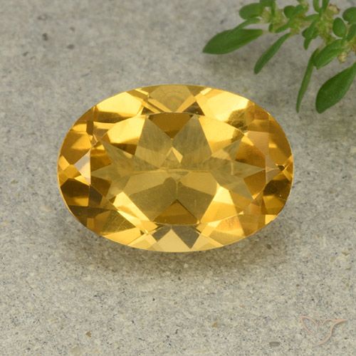 5.56ct Natürlicher Mittelhelles Gold Citrin, Oval, VVS-VS