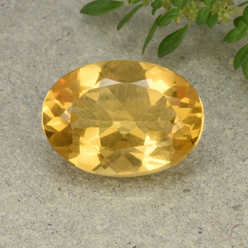 4.82ct Natürlicher gold-orange Citrin, Oval, VVS-VS